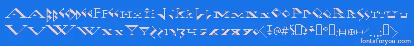 Шрифт FadgodRegular – розовые шрифты на синем фоне