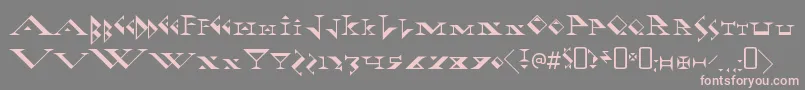 FadgodRegular-fontti – vaaleanpunaiset fontit harmaalla taustalla