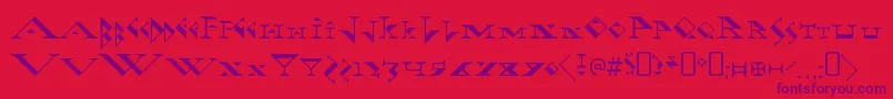 Шрифт FadgodRegular – фиолетовые шрифты на красном фоне