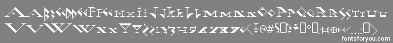 FadgodRegular-fontti – valkoiset fontit harmaalla taustalla