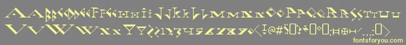 Шрифт FadgodRegular – жёлтые шрифты на сером фоне