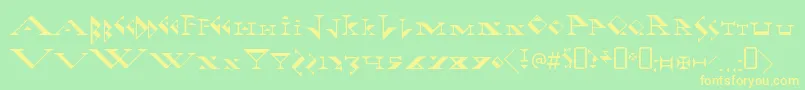Шрифт FadgodRegular – жёлтые шрифты на зелёном фоне