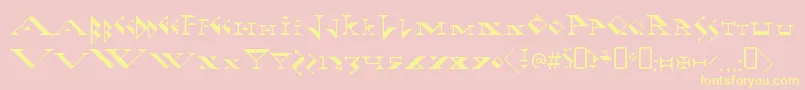 Czcionka FadgodRegular – żółte czcionki na różowym tle