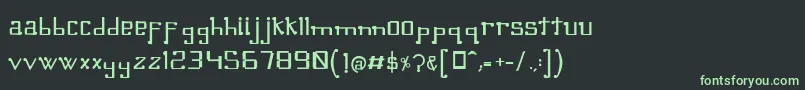 フォントOmellonsMedium – 黒い背景に緑の文字