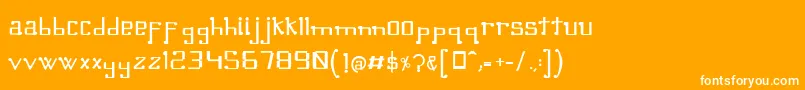 フォントOmellonsMedium – オレンジの背景に白い文字