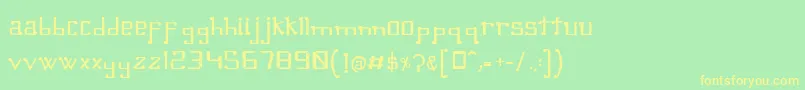 OmellonsMedium Font – Yellow Fonts on Green Background