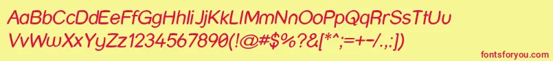 Strwri Font – Red Fonts on Yellow Background
