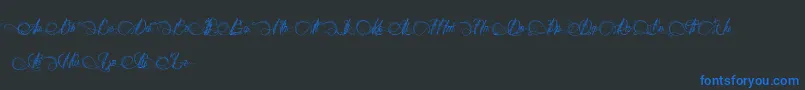 DianeDeFrance-Schriftart – Blaue Schriften auf schwarzem Hintergrund