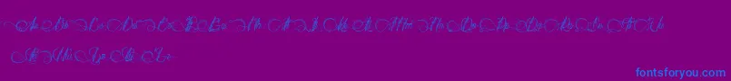 DianeDeFrance Font – Blue Fonts on Purple Background