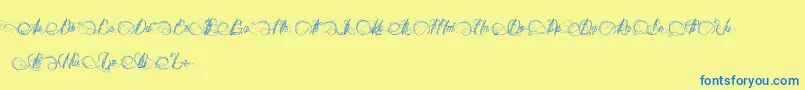 DianeDeFrance Font – Blue Fonts on Yellow Background