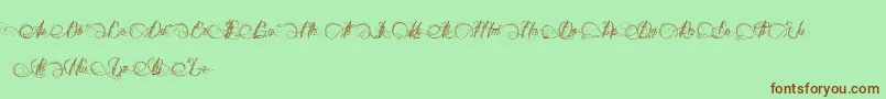 DianeDeFrance Font – Brown Fonts on Green Background