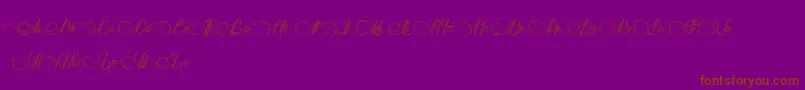 DianeDeFrance-Schriftart – Braune Schriften auf violettem Hintergrund