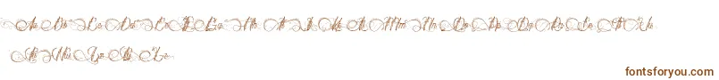Czcionka DianeDeFrance – brązowe czcionki na białym tle