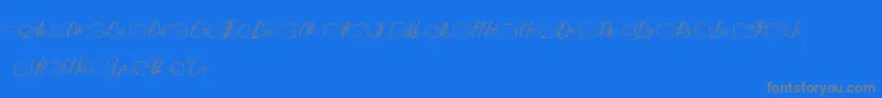 フォントDianeDeFrance – 青い背景に灰色の文字