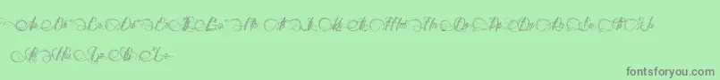 DianeDeFrance Font – Gray Fonts on Green Background