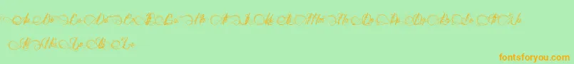 DianeDeFrance Font – Orange Fonts on Green Background