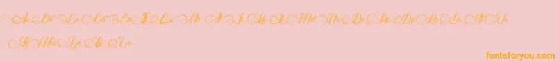 DianeDeFrance-Schriftart – Orangefarbene Schriften auf rosa Hintergrund
