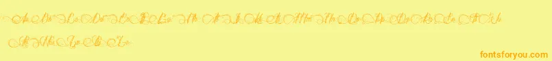 DianeDeFrance-Schriftart – Orangefarbene Schriften auf gelbem Hintergrund