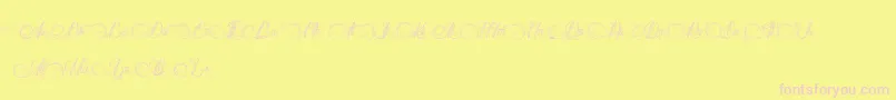 DianeDeFrance Font – Pink Fonts on Yellow Background