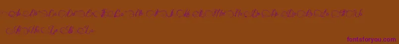 DianeDeFrance Font – Purple Fonts on Brown Background