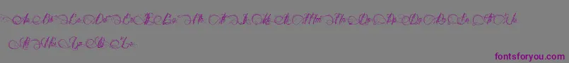 Шрифт DianeDeFrance – фиолетовые шрифты на сером фоне