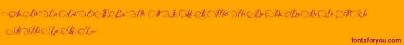 Шрифт DianeDeFrance – фиолетовые шрифты на оранжевом фоне