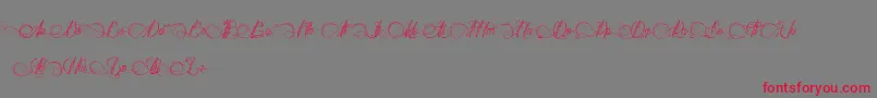 DianeDeFrance-Schriftart – Rote Schriften auf grauem Hintergrund