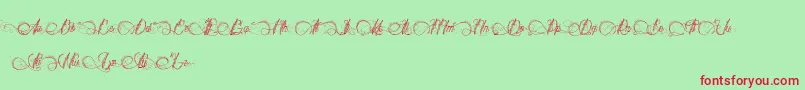 DianeDeFrance Font – Red Fonts on Green Background