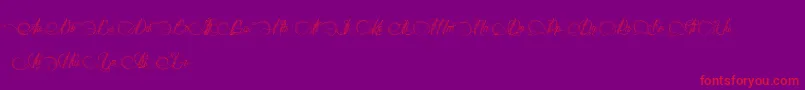 DianeDeFrance Font – Red Fonts on Purple Background