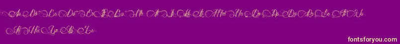 DianeDeFrance-Schriftart – Gelbe Schriften auf violettem Hintergrund