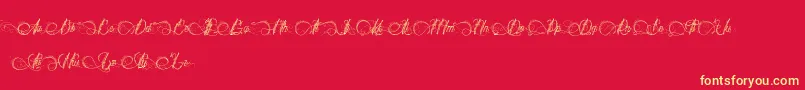 DianeDeFrance Font – Yellow Fonts on Red Background