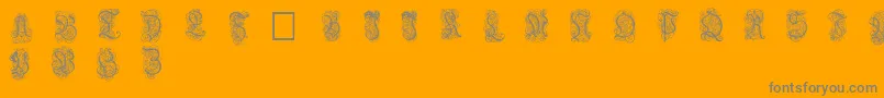 Nardis-Schriftart – Graue Schriften auf orangefarbenem Hintergrund