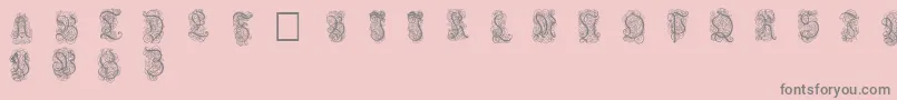 Nardis Font – Gray Fonts on Pink Background