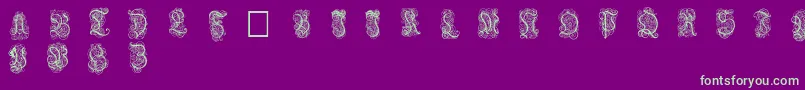 Nardis Font – Green Fonts on Purple Background