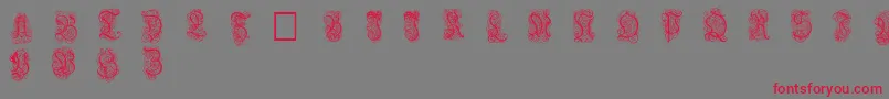 Nardis Font – Red Fonts on Gray Background