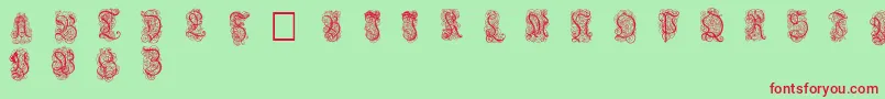 Nardis Font – Red Fonts on Green Background