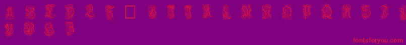 Nardis Font – Red Fonts on Purple Background