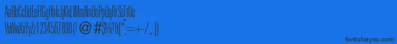 フォントUniversalucldbNormal – 黒い文字の青い背景