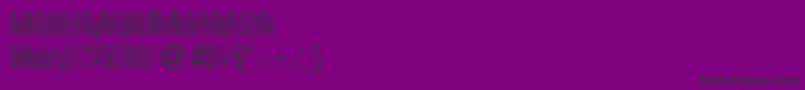 Czcionka UniversalucldbNormal – czarne czcionki na fioletowym tle