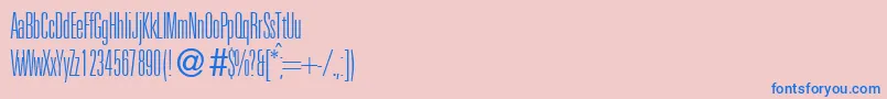 UniversalucldbNormal Font – Blue Fonts on Pink Background