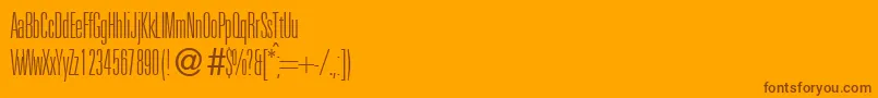 UniversalucldbNormal Font – Brown Fonts on Orange Background