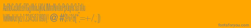 UniversalucldbNormal Font – Gray Fonts on Orange Background