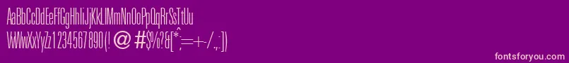 UniversalucldbNormal Font – Pink Fonts on Purple Background