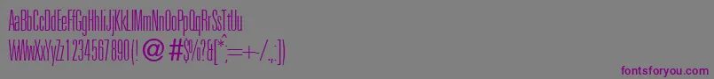 UniversalucldbNormal Font – Purple Fonts on Gray Background