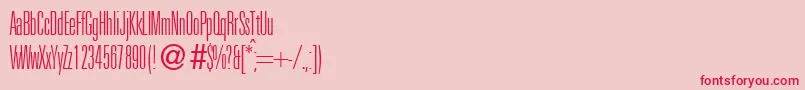 UniversalucldbNormal Font – Red Fonts on Pink Background