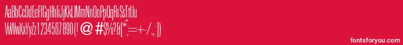 UniversalucldbNormal Font – White Fonts on Red Background
