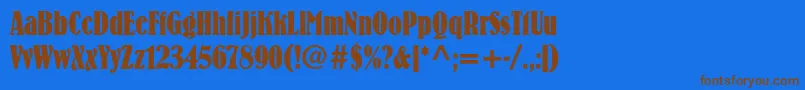 BernhardstdBoldcondensed-fontti – ruskeat fontit sinisellä taustalla