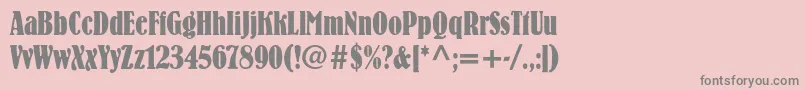 BernhardstdBoldcondensed Font – Gray Fonts on Pink Background