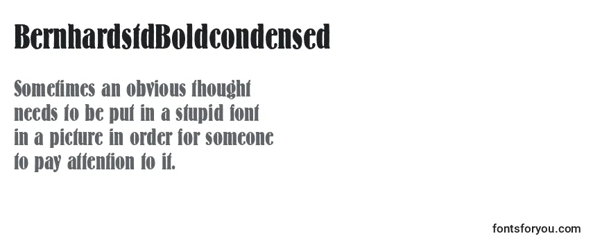 Review of the BernhardstdBoldcondensed Font