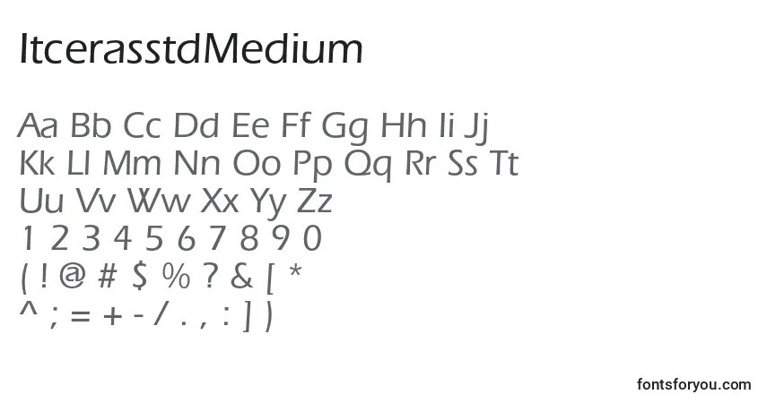Schriftart ItcerasstdMedium – Alphabet, Zahlen, spezielle Symbole